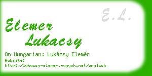 elemer lukacsy business card